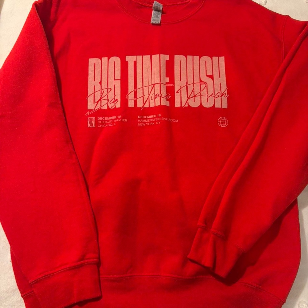 Big Time Rush Tour Red Graphic Sweatshirt